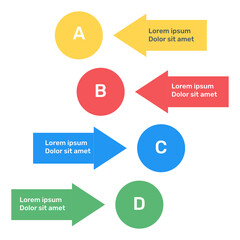 


A trendy flat vector of point arrow chart
