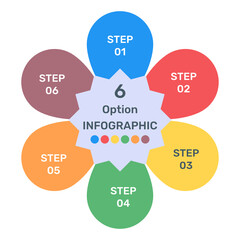 
A petal infographic with floral infographic, flat icon
