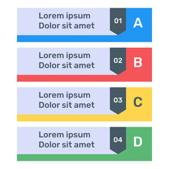 
Business labels graph icon in flat editable design
