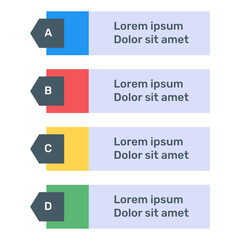 
Business labels graph icon in flat editable design

