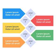 
Business labels graph icon in flat editable design
