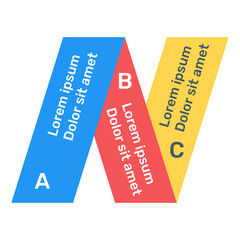 Business data representation through arrows infographic in flat icon