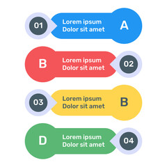 
Business labels graph icon in flat editable design
