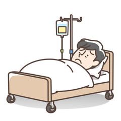 入院している男性