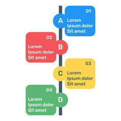 
Business labels graph icon in flat editable design
