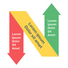 
A flowchart flat icon in editable design
