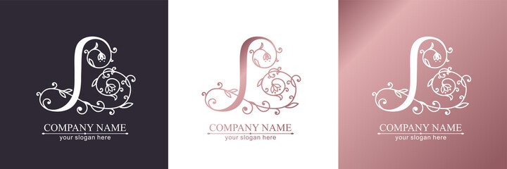 Premium Vector L logo. Monnogram, lettering. Personal logo or sign for branding an elite company.
