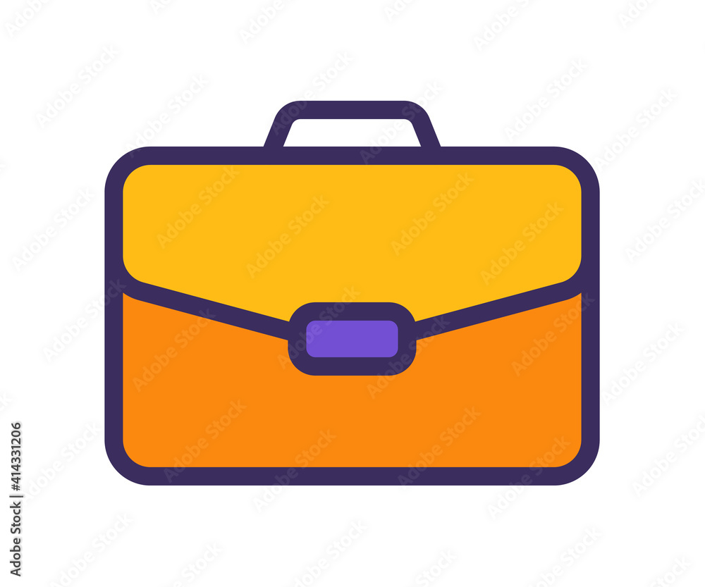 Poster bag case briefcase single isolated icon with filled line style
