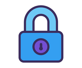 padlock security protect single isolated icon with filled line style