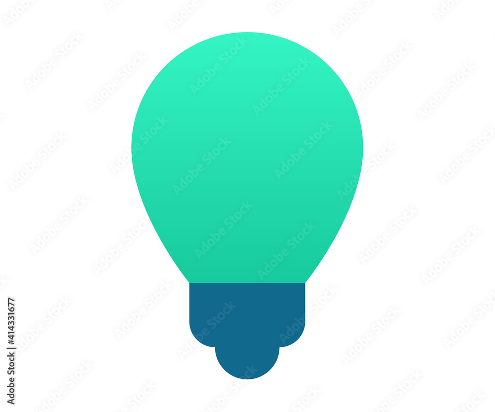 Poster idea light bulb creative single isolated icon with gradient style