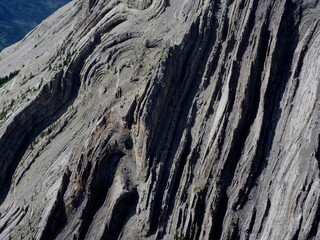 Perfect rock fold view at the summit of Grizzly peak at Kananaskis Alberta Canada   OLYMPUS DIGITAL CAMERA