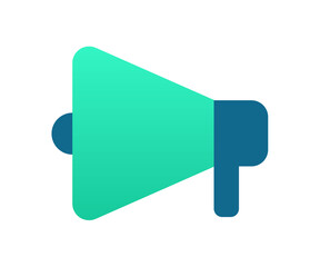 megaphone advertise promotion single isolated icon with gradient style