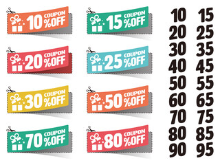 クーポン券と割引券のイラストレーション © あんころもち(ankomando)