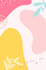 Colorful Memphis style poster vector