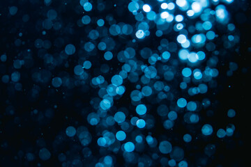 Fototapeta na wymiar Abstract Blue winter bokeh