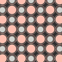 Seamless round geometric pattern vector
