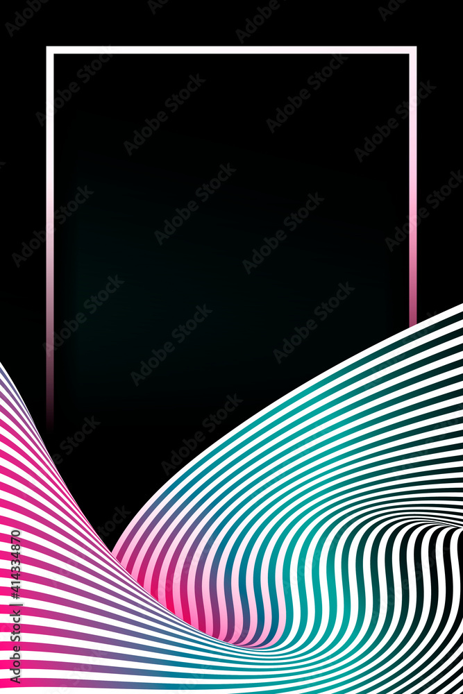 Poster rectangle frame on an abstract background vector