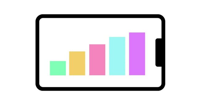 business colored graph animation