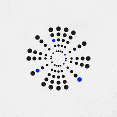 Abstract round black badge vector