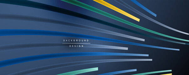 Abstract colorful lines vector background. Internet, big data and technology connections concept, abstract template