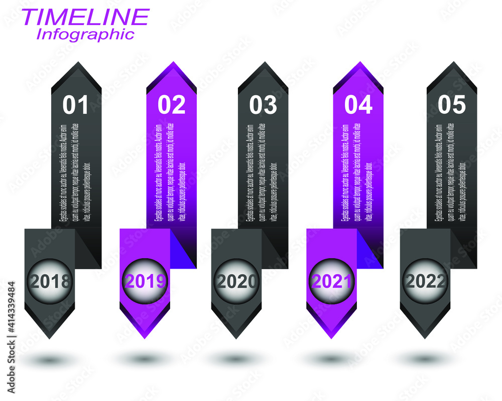 Fototapete time line to display your data . idea to display information, ranking and statistics.