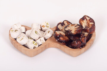 Sweet on the chocolate shape wood