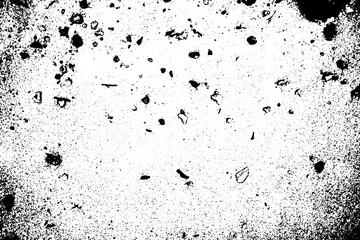 Black and white sandy grit texture. Pebble sand surface traced vector background. Detailed natural texture
