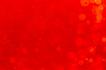 Abstract red winter bokeh defocused