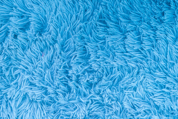 Blue faux fur rug texture