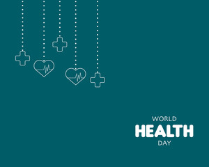 Fototapeta na wymiar Minimal World Health Day Vector