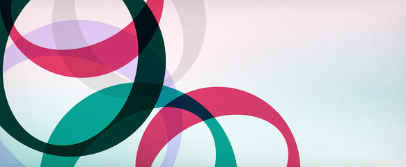 Ring geometric shapes, o letter repetition wallpaper. Abstract background for business or technology presentations, internet posters or web brochure covers