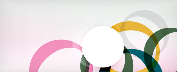 Ring geometric shapes, o letter repetition wallpaper. Abstract background for business or technology presentations, internet posters or web brochure covers