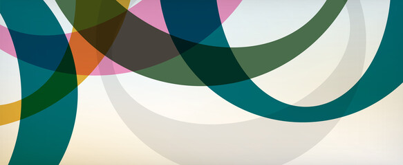 Obraz premium Ring geometric shapes, o letter repetition wallpaper. Abstract background for business or technology presentations, internet posters or web brochure covers