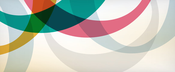 Obraz premium Ring geometric shapes, o letter repetition wallpaper. Abstract background for business or technology presentations, internet posters or web brochure covers