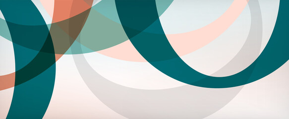 Obraz premium Ring geometric shapes, o letter repetition wallpaper. Abstract background for business or technology presentations, internet posters or web brochure covers