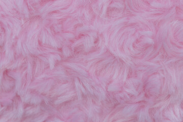 Pink luxury wool natural fluffy fur wool skin texture  close-up