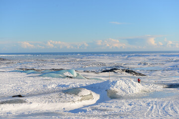 Fototapeta na wymiar ice field in ice land