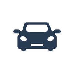 Car icon. private car, front side of car, bus, truck, train, vehicle icon in vector and flat shape.