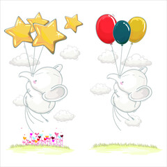 Cute Animal! Elephant Playing with balloon