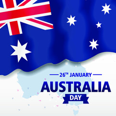 Vector image of happy Australia Day 26 January