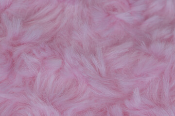 Pink luxury wool natural fluffy fur wool skin texture  close-up