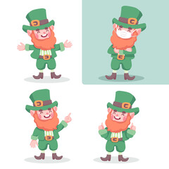 St. Patrick character cartoon illustration 