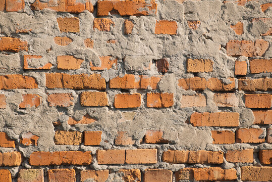 background of old red brick wall