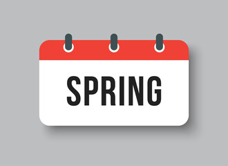 Vector icon horizontal page calendar season spring