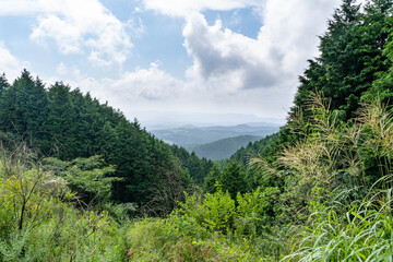 View of mountain area in Saga prefecture, JAPAN.