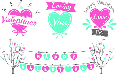 Happy valentines day illustration