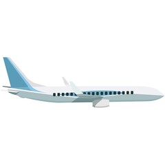 Airplane side view vector isolated on white background