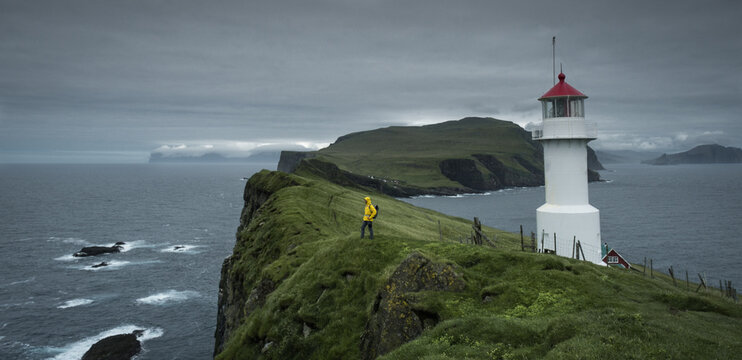 Faro dell'isola di Mykines, isole Far Oer