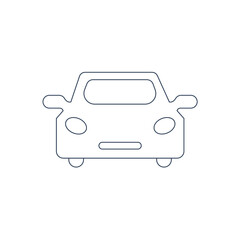 Car icon. private car, front side of car, bus, truck, train, vehicle icon in vector and flat shape.