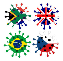 Fototapeta premium Various mutation of the coronavirus - covid-19
